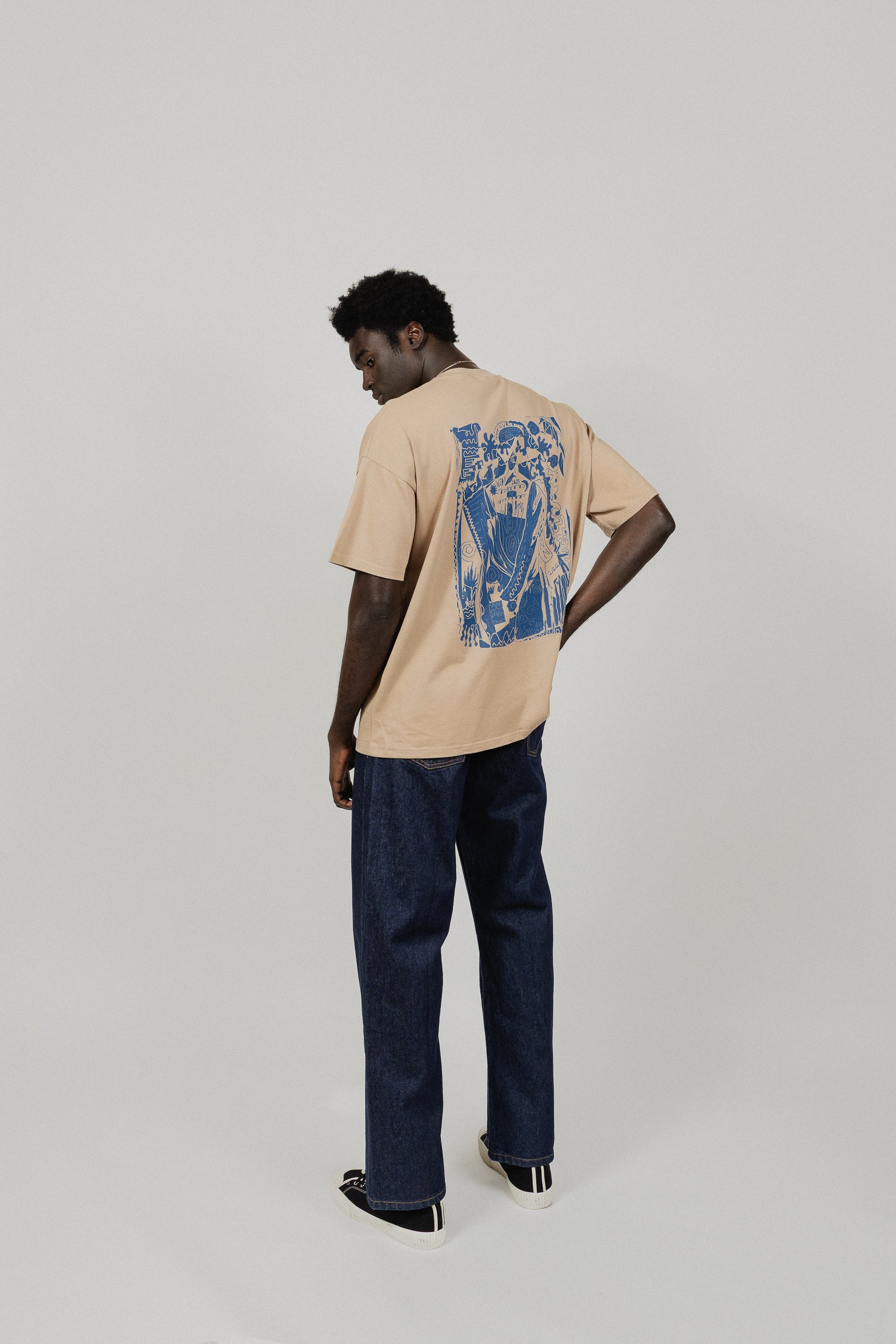 Curious Eye Beige T-Shirt